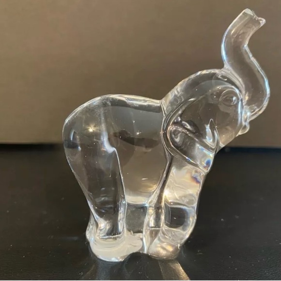Lenox Elephant & Dolphin Lot Lead Fine Crystal Figurine Czech Republic EUC - Picture 6 of 7